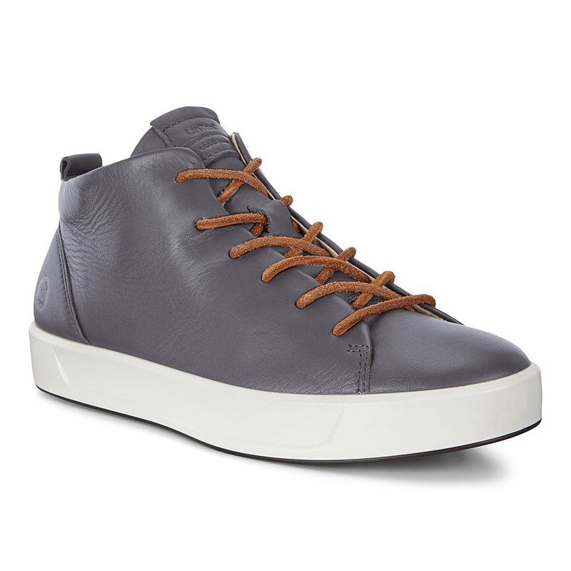Men Boots Ecco Soft 8 M - Sneaker Boots Grey - India SWGPLA352